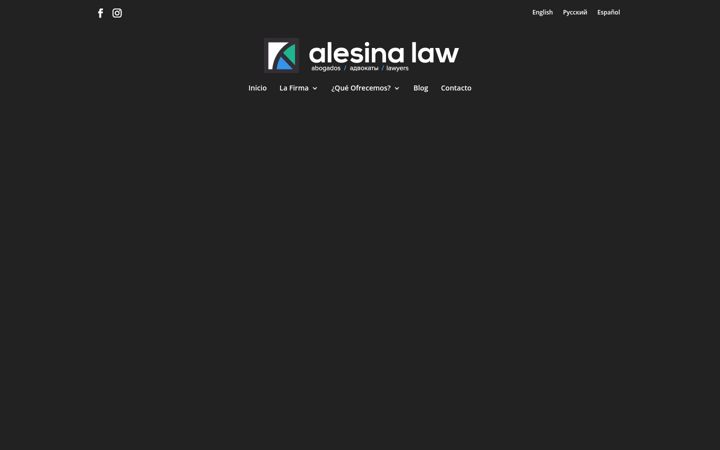 Captura de pantalla de alesinalaw.com