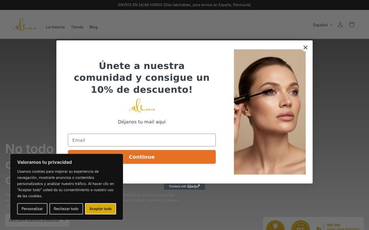 Screenshot of aleskin.com