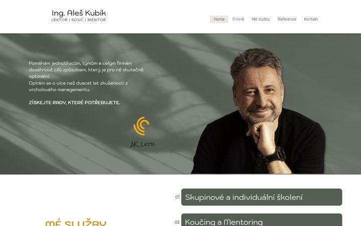 Screenshot of aleskubik.com