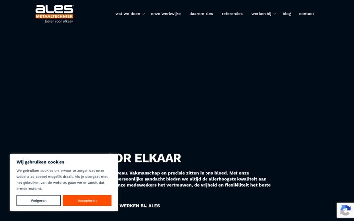 Screenshot of alesmetaaltechniek.nl