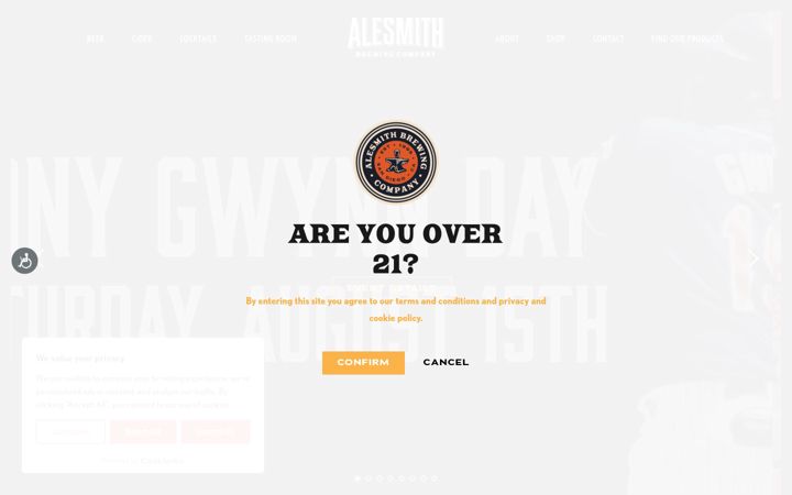 Screenshot of alesmith.com
