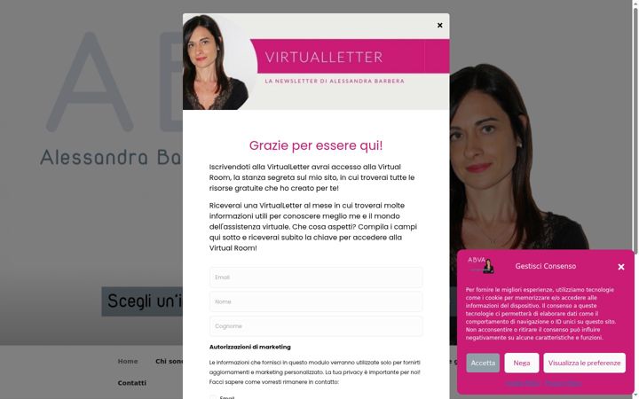 Skärmbild av alessandrabarbera.it