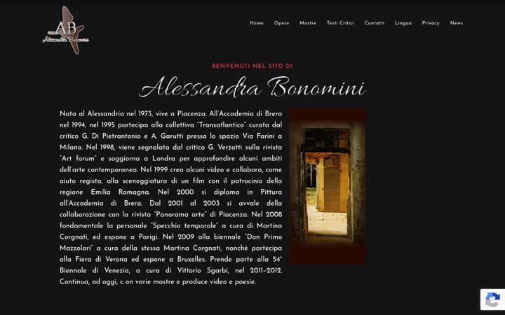 Screenshot stránky alessandrabonomini.it