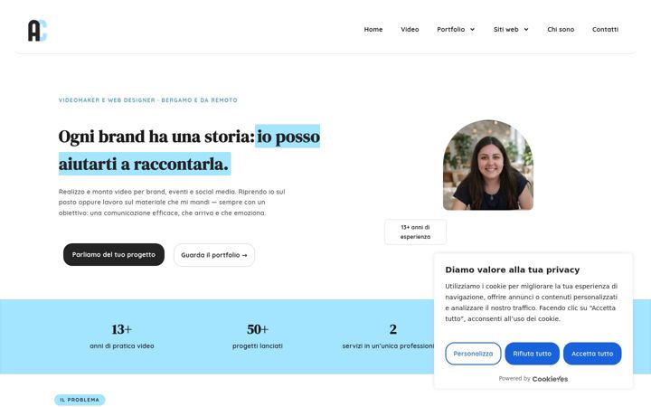 Screenshot stránky alessandracannavo.com
