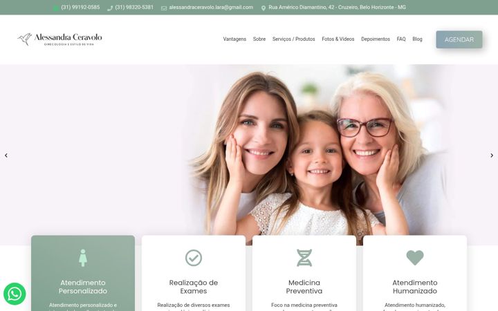 Screenshot of alessandraceravolo.com.br