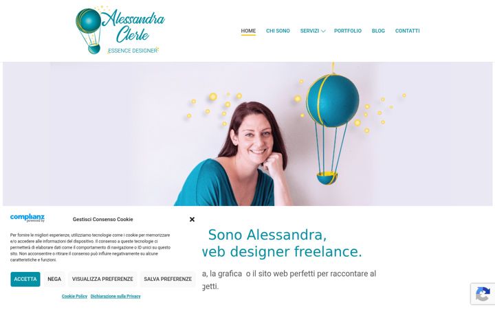 Skärmbild av alessandraclerle.it