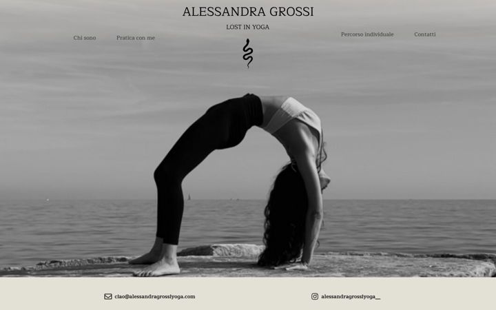 Skärmbild av alessandragrossiyoga.com