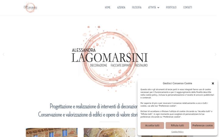 Screenshot of alessandralagomarsini.it