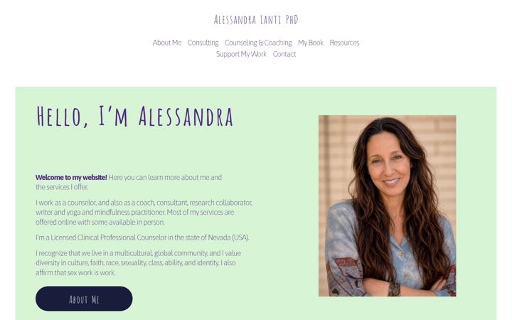 Screenshot of alessandralanti.com