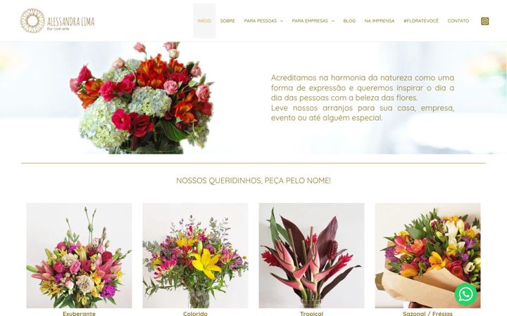 Screenshot von alessandralima.com