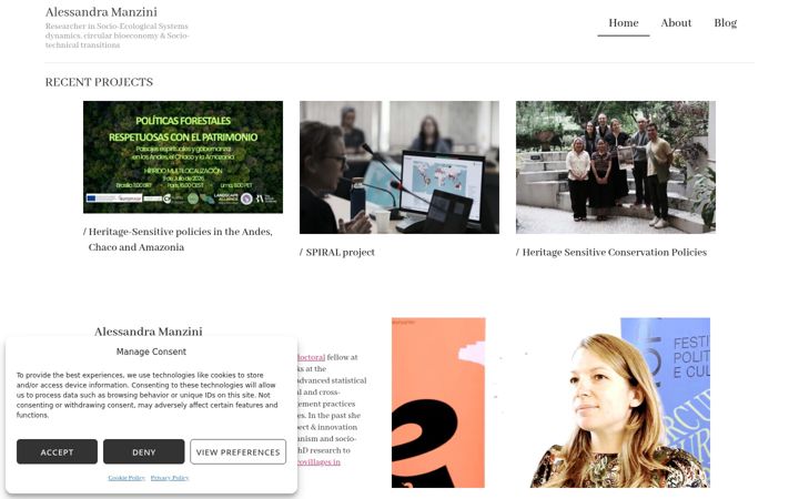 Screenshot of alessandramanzini.com