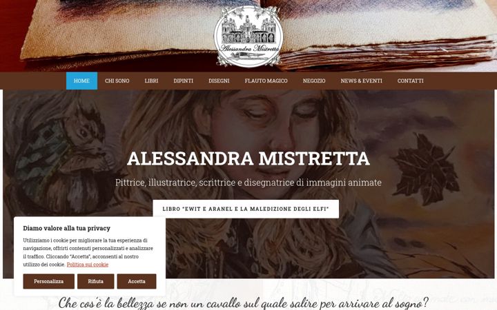 Screenshot of alessandramistretta.com