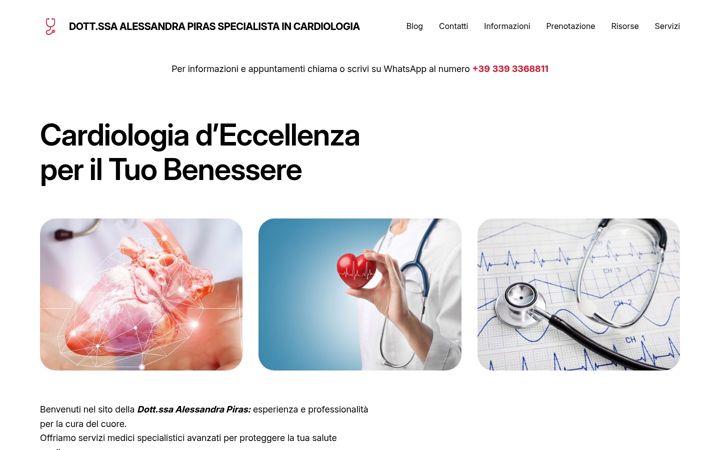 Screenshot of alessandrapirascardiologia.it