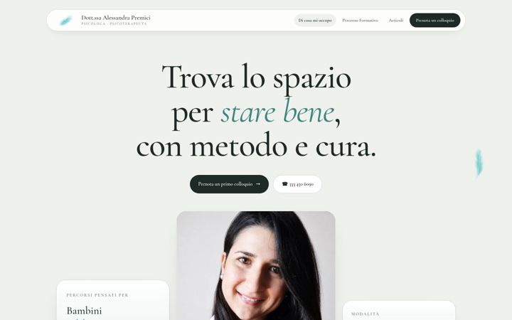 Screenshot ta' alessandrapremici.it