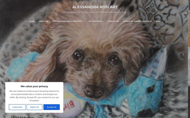 Screenshot of alessandrarosiart.com