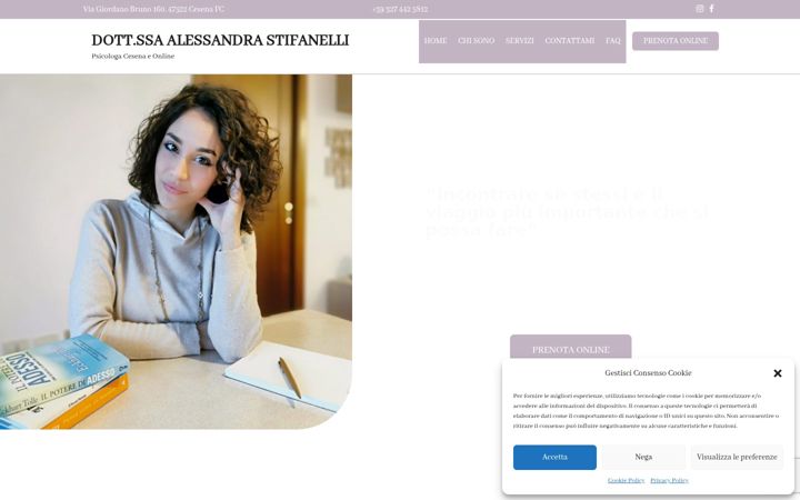 Screenshot of alessandrastifanelli.it