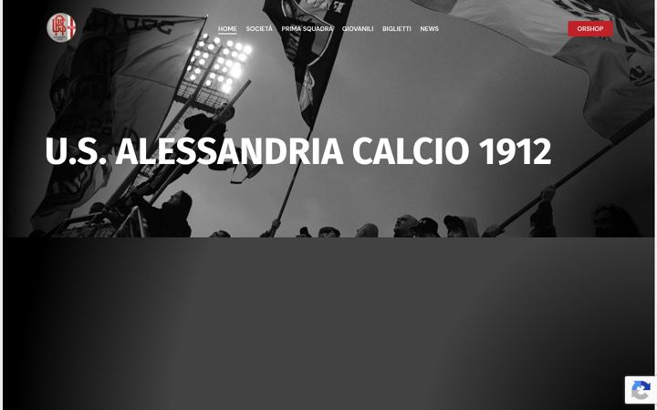 Kuvakaappaus sivustosta alessandriacalcio1912.it