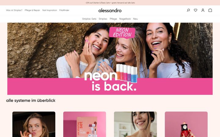 Screenshot of alessandro-international.com
