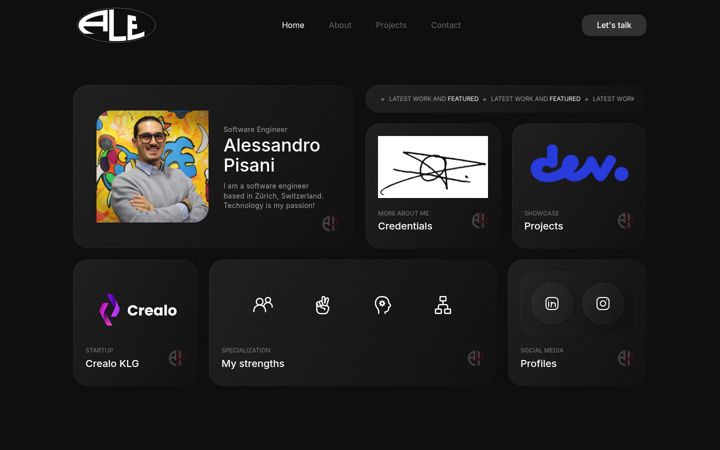 Screenshot of alessandro-pisani.ch