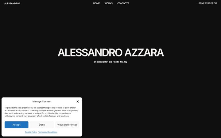 Screenshot van alessandroazzara.com