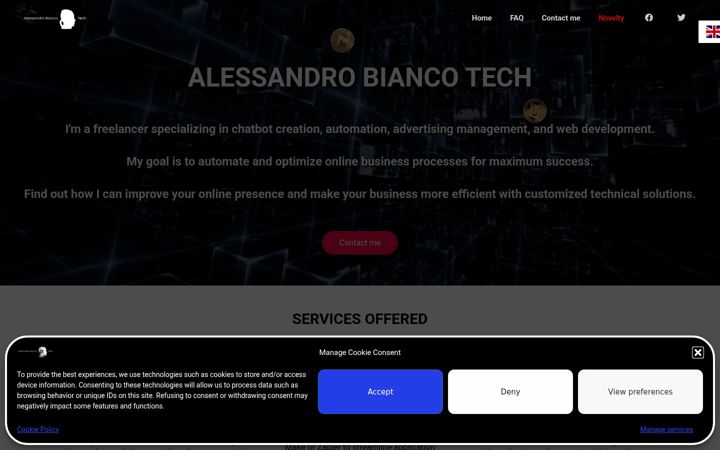 Screenshot of alessandrobiancotech.com