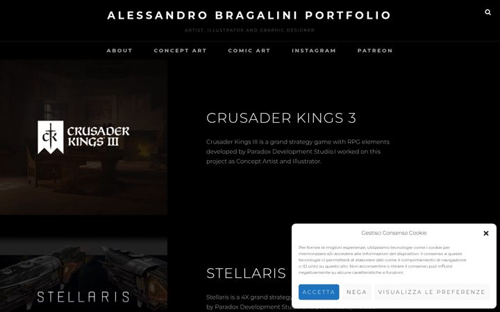 Screenshot von alessandrobragalini.it