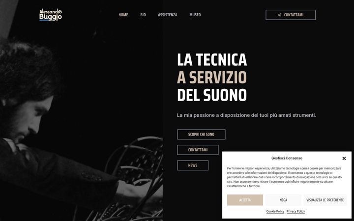 Screenshot of alessandrobuggio.com