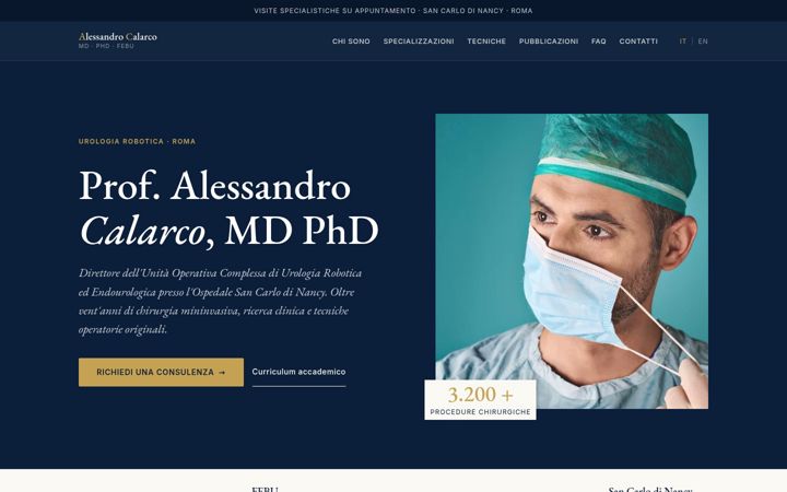 Screenshot of alessandrocalarco.com