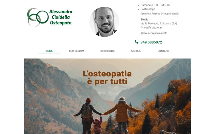 Screenshot of alessandrocialdellaosteopata.it