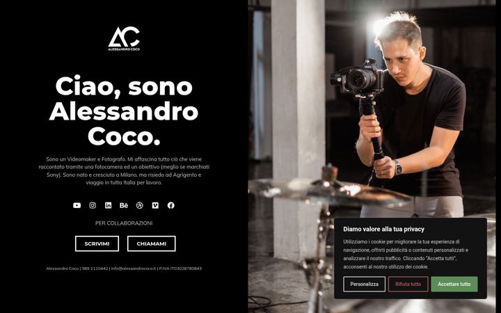 Zrzut ekranu alessandrococo.it