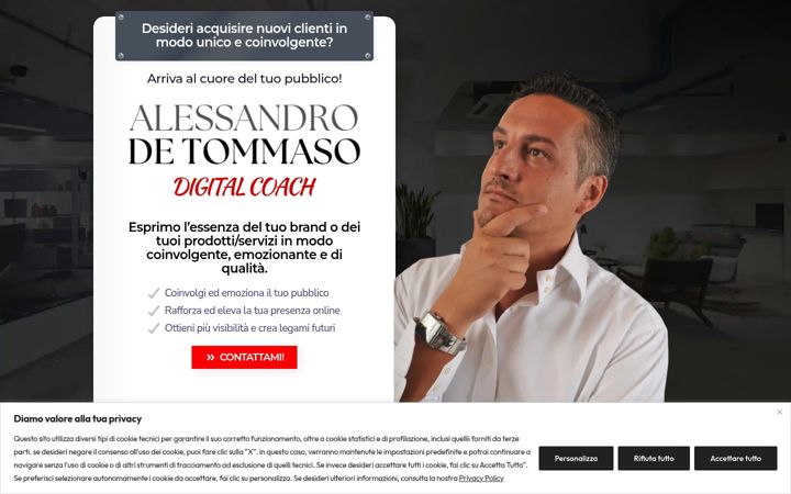 Capture d'écran de alessandrodetommaso.it