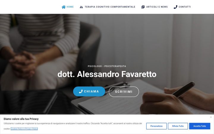 Screenshot of alessandrofavarettopsicoterapeuta.it