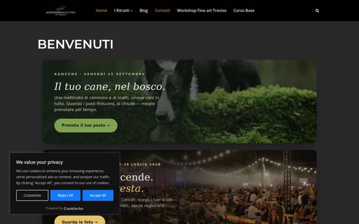 Screenshot of alessandromusicorio.com