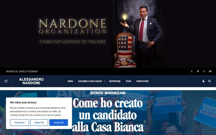 Screenshot of alessandronardone.net