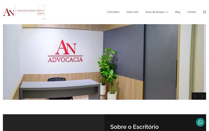 Screenshot of alessandronardoniadvogado.com.br