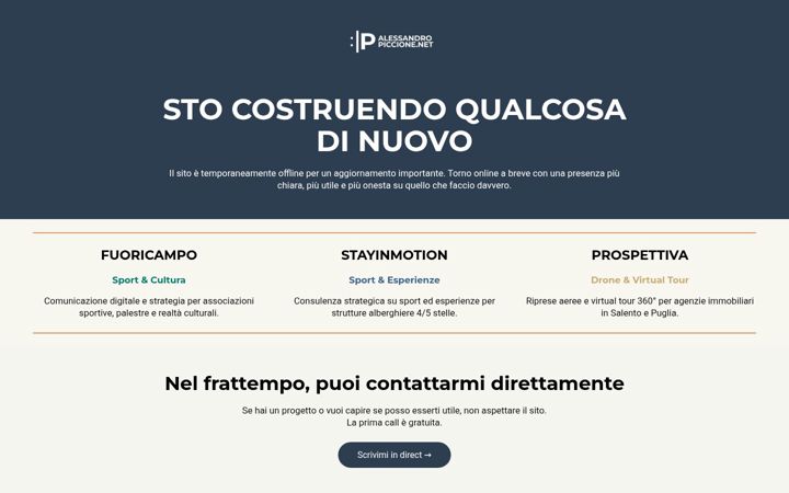 Screenshot van alessandropiccione.net