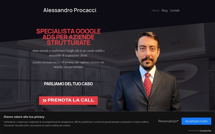 Екранна снимка на alessandroprocacci.com