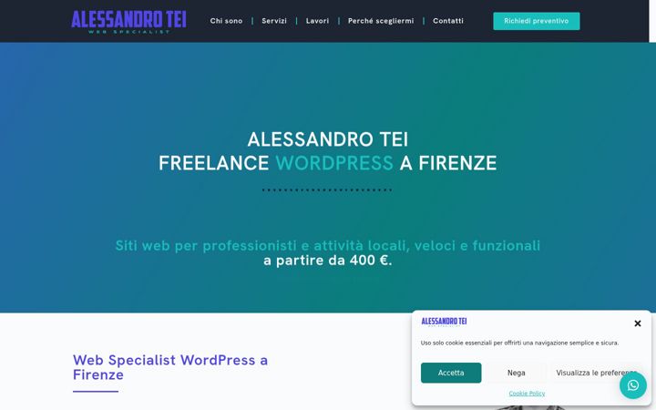 Screenshot of alessandrotei.com