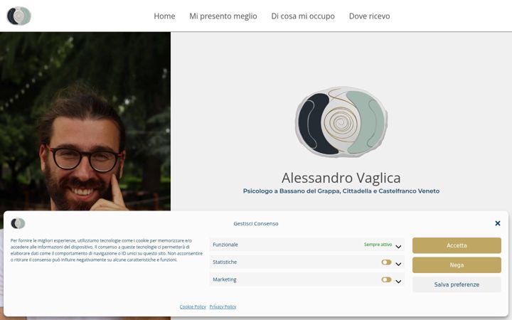 Screenshot of alessandrovaglicapsicologo.it