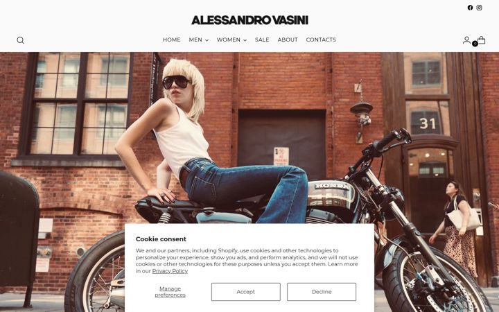 Screenshot ta' alessandrovasini.com