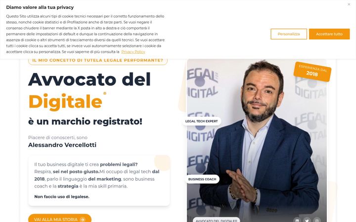 Screenshot of alessandrovercellotti.it