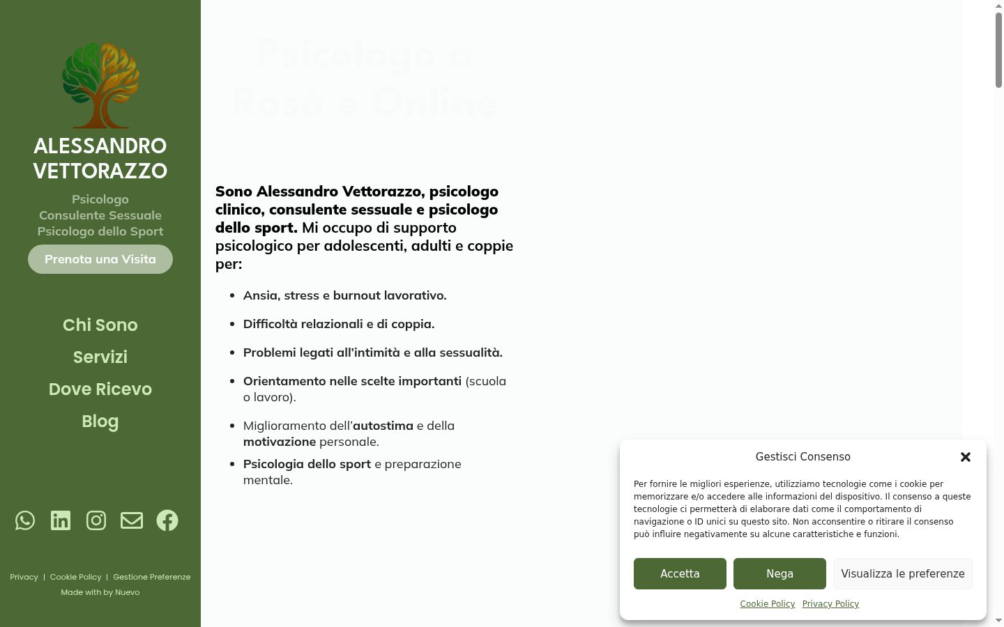 Screenshot des Einwilligungsbanners vor jeglicher Interaktion