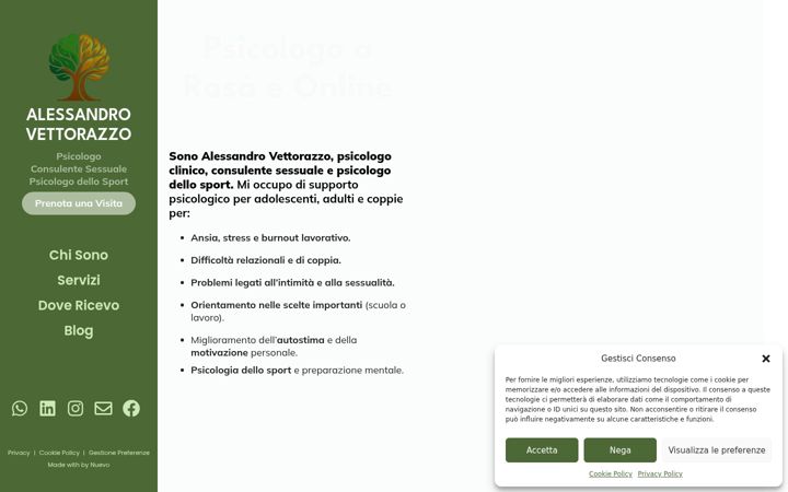 Screenshot of alessandrovettorazzopsicologo.com