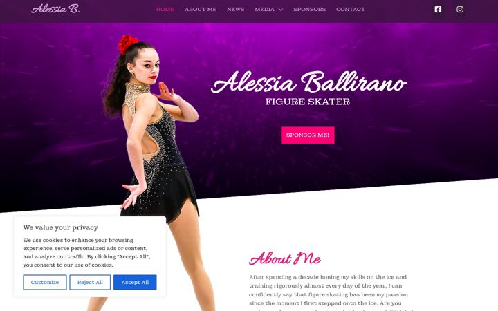 Screenshot of alessiaballirano.nl
