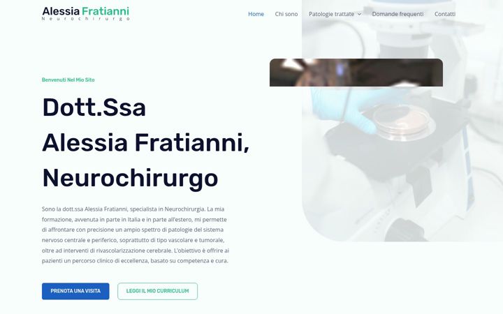 Screenshot of alessiafratianni.it