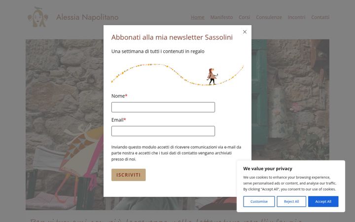 Screenshot του alessianapolitano.it