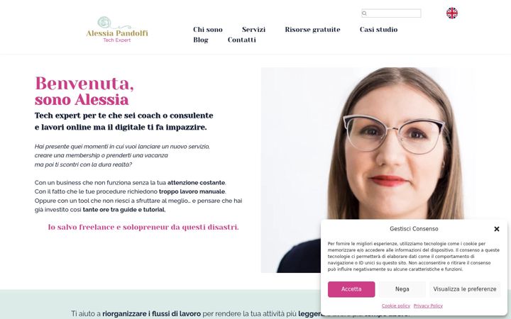 Screenshot of alessiapandolfi.com