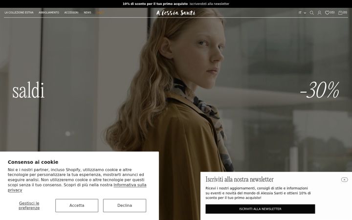 Screenshot of alessiasanti.com