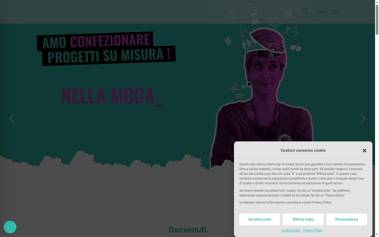 Capture d'écran de la bannière de consentement affichée avant toute interaction