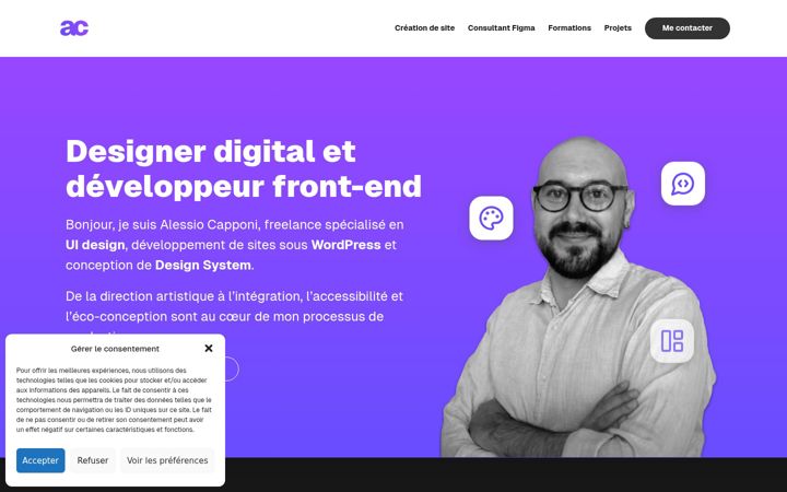 Ekraanipilt saidist alessiocapponi.com